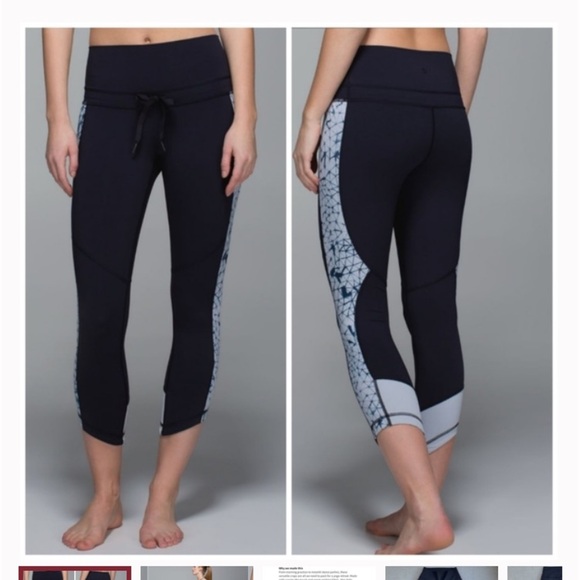 Lululemon 7/8 leggings size 4 black gym workout - Picture 1 of 9